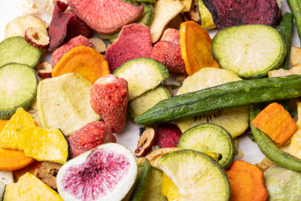 Korean style snack dried vegetables and fruits