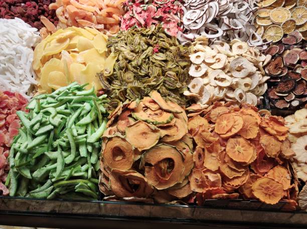 Different spices at a stall in the spice market in istanbul, turkey